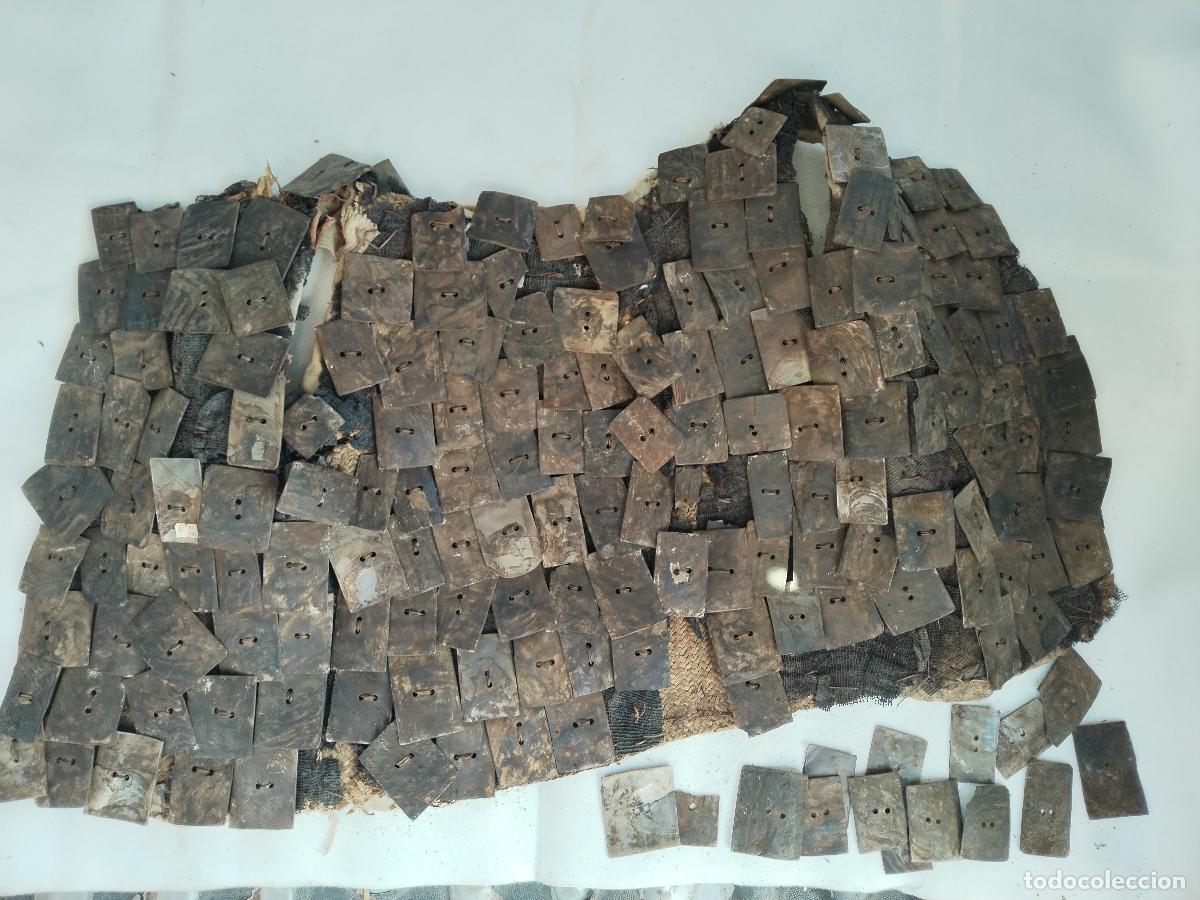 Militaria: antiguo chaleco japones de bamb&uacute; con tablas de nacar - Foto 5