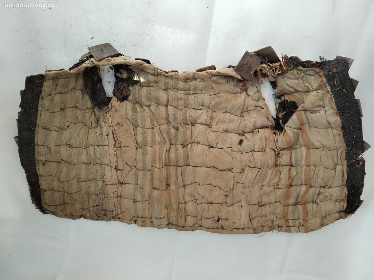 Militaria: antiguo chaleco japones de bamb&uacute; con tablas de nacar - Foto 6