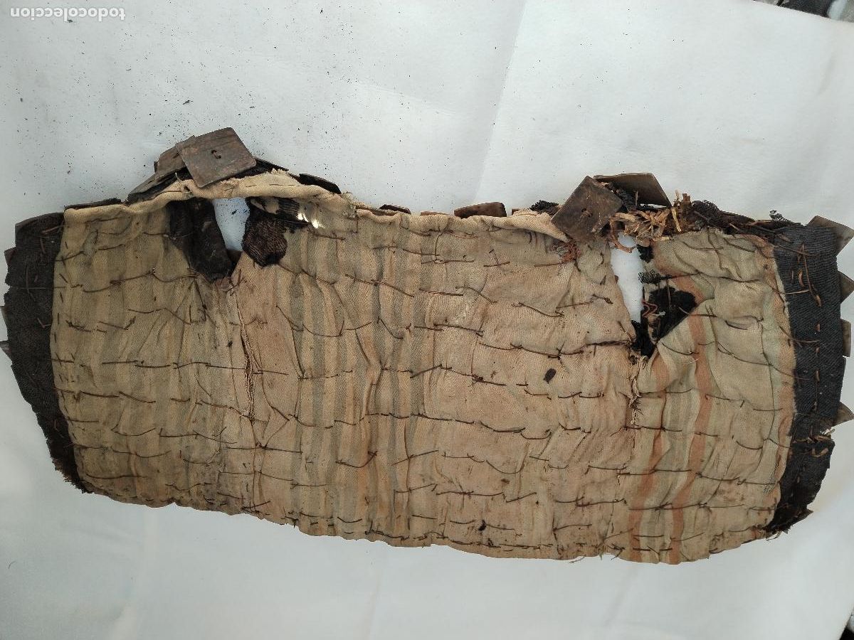 Militaria: antiguo chaleco japones de bamb&uacute; con tablas de nacar - Foto 8