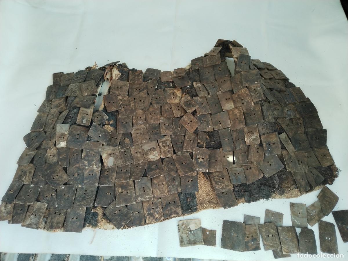 Militaria: antiguo chaleco japones de bamb&uacute; con tablas de nacar - Foto 9
