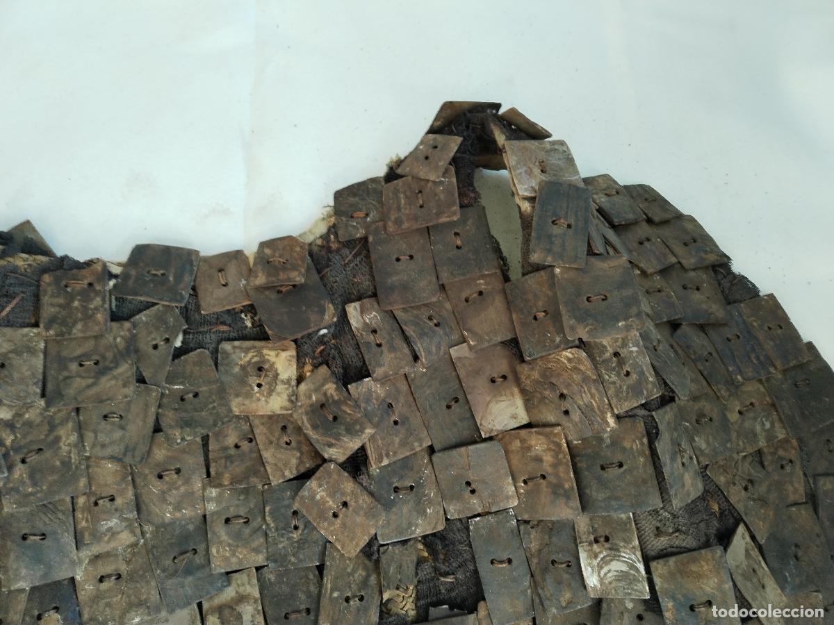 Militaria: antiguo chaleco japones de bamb&uacute; con tablas de nacar - Foto 10