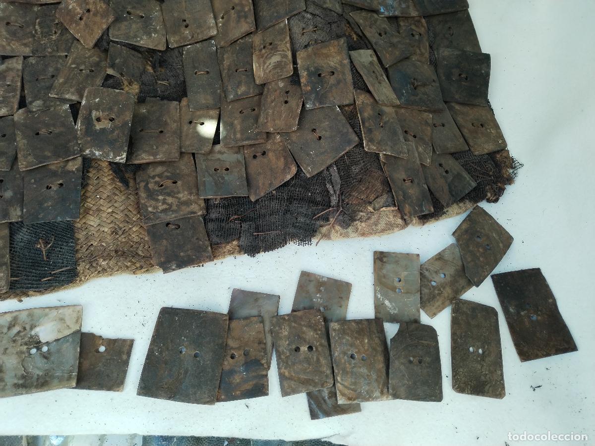 Militaria: antiguo chaleco japones de bamb&uacute; con tablas de nacar - Foto 11