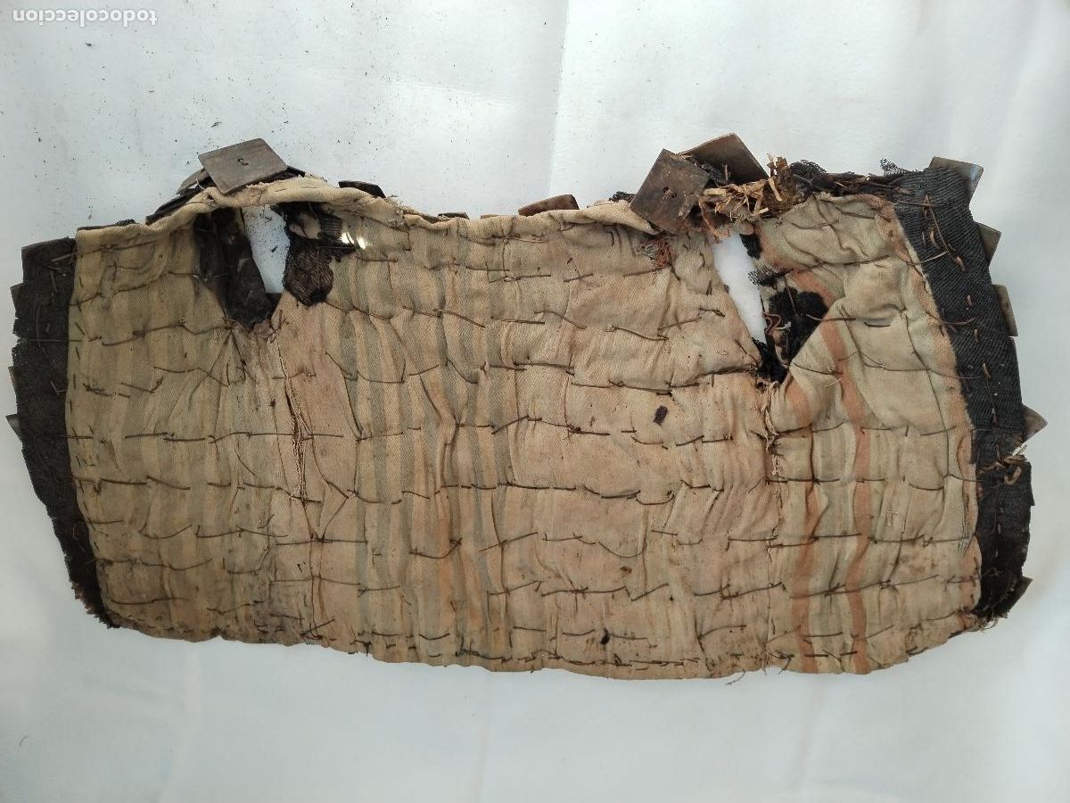 Militaria: antiguo chaleco japones de bamb&uacute; con tablas de nacar - Foto 12