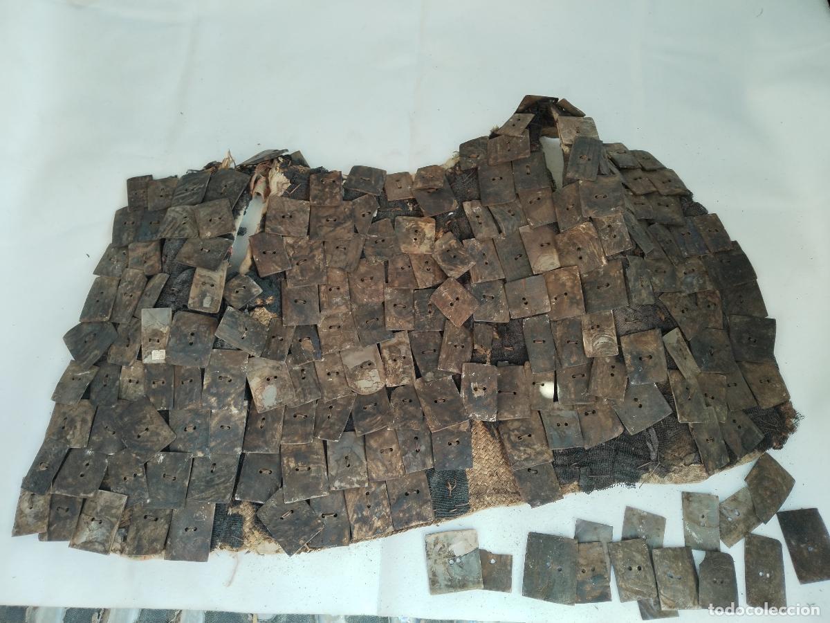 Militaria: antiguo chaleco japones de bamb&uacute; con tablas de nacar - Foto 13