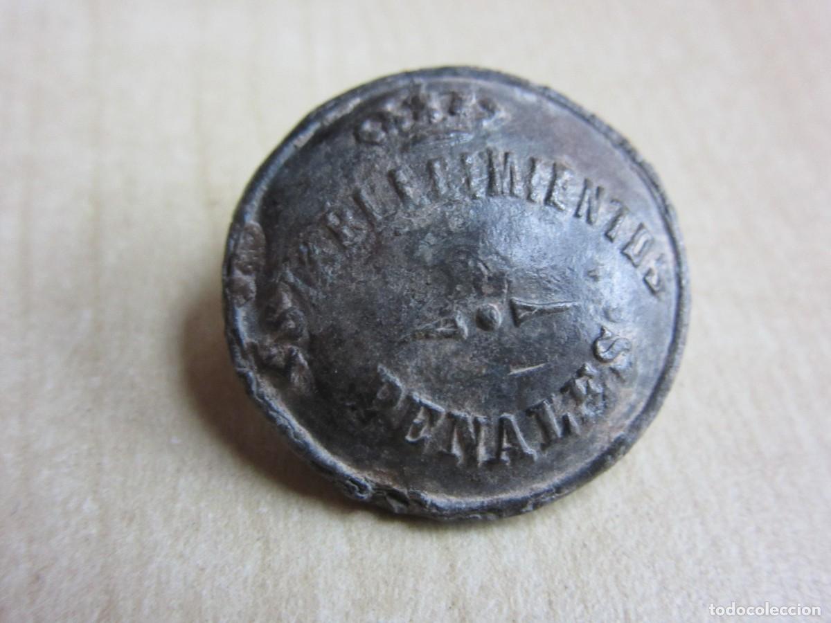 Militaria: Bot&oacute;n de Establecimientos Penales Principio S XX Di&aacute;metro 2,3cm