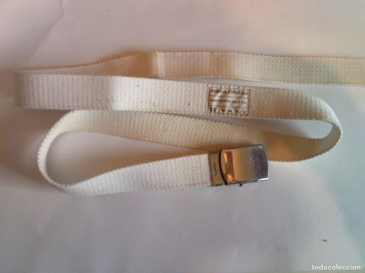 Militaria: Cintur&oacute;n blanco de la Armada Espa&ntilde;ola - Foto 1