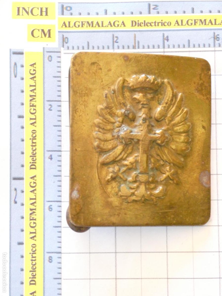 Militaria: HEBILLA MILITAR. EJ&Eacute;RCITO ESPA&Ntilde;OL. A&Ntilde;OS 50 60. S&Oacute;LIDA DORADA . 80GR