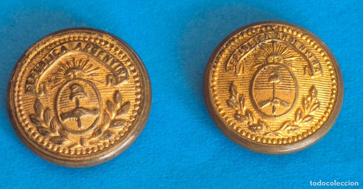 Militaria: BOTON MILITAR REP&Uacute;BLICA DE ARGENTINA 1,5mm - lote 2 botones