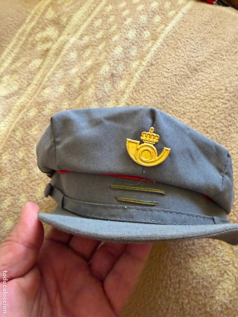 Militaria: Gorra gris de correos - Foto 1