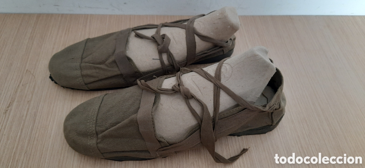 Militaria: alpargata verde del ejercito espa&ntilde;ol guerra civil hasta los a&ntilde;os 40