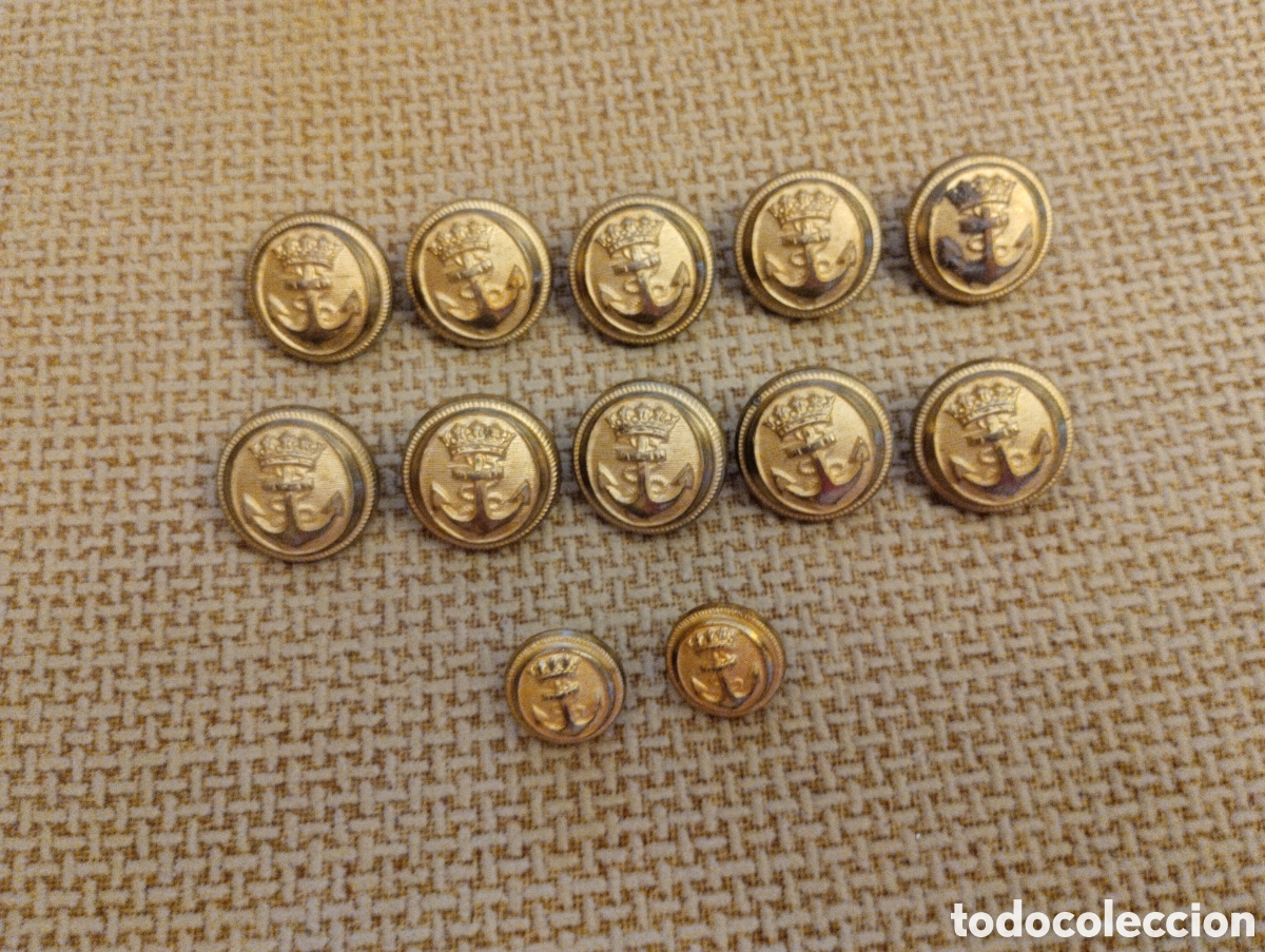 Militaria: Lote botones de la Armada - Foto 1