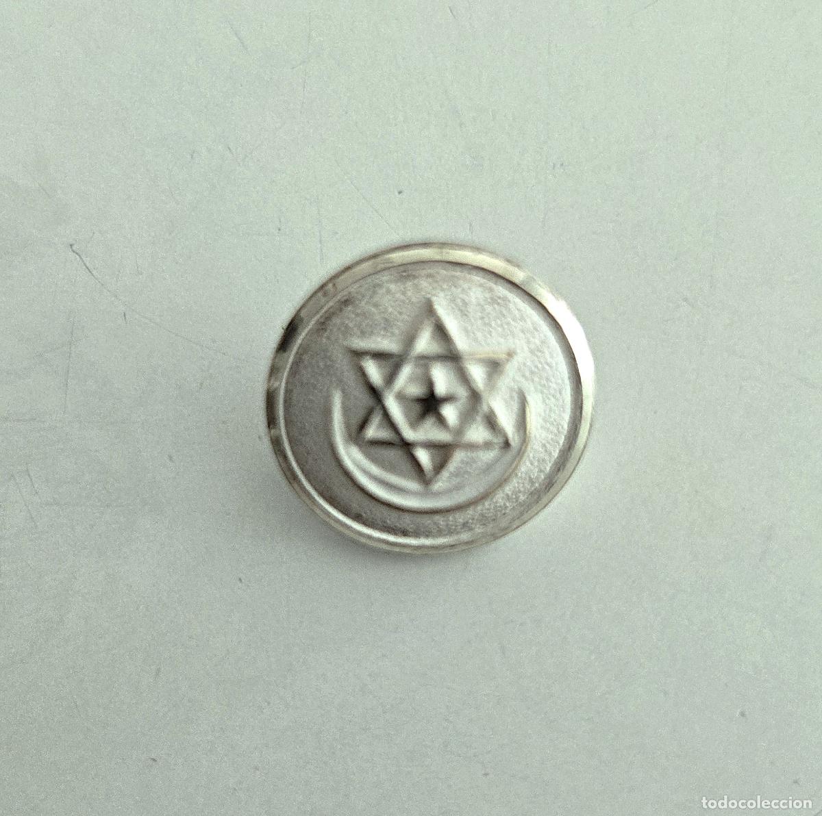 Militaria: BOT&Oacute;N INTERVENCIONES MILITARES DEL SAHARA DE 15MM PLATA