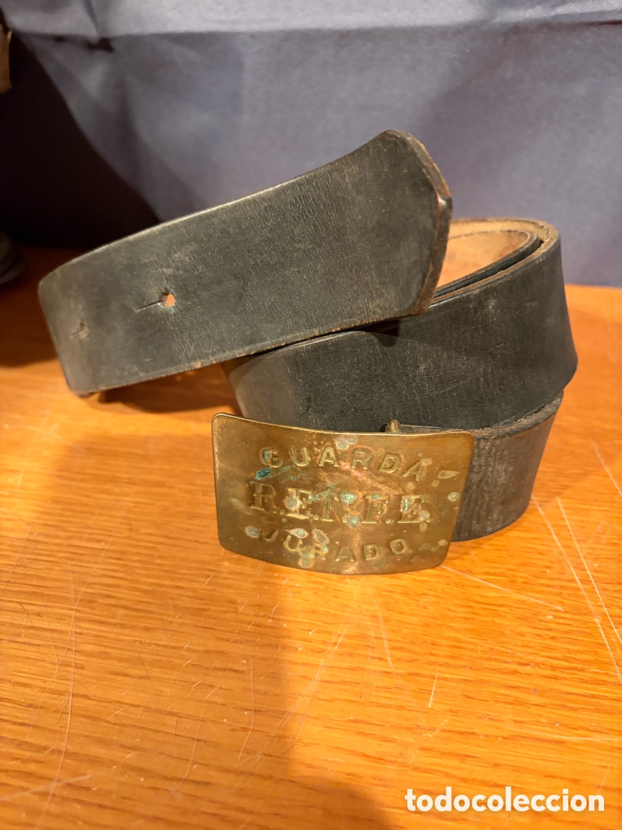 Militaria: ANTIGUO CINTURON GUARDA JURADO RENFE