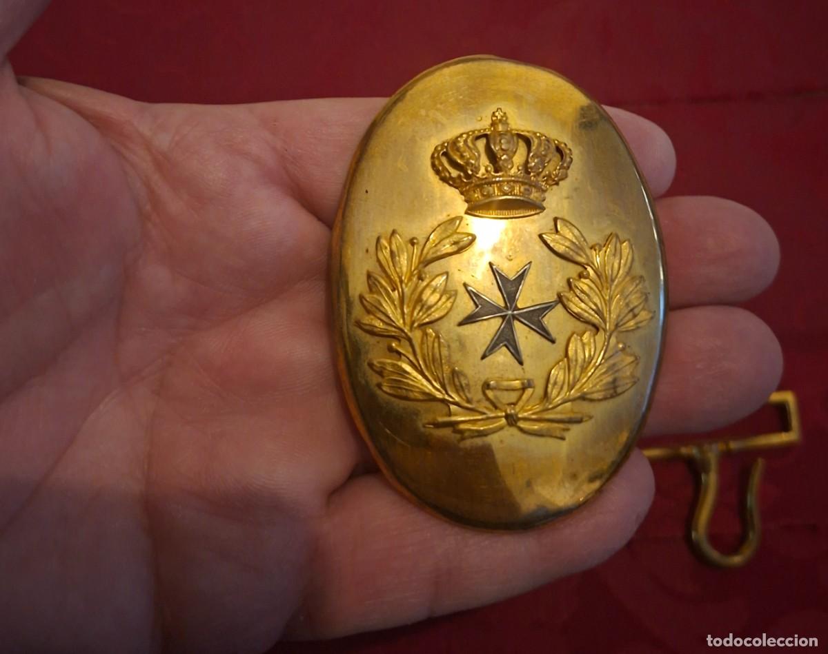 Militaria: HEBILLA PLACA DORADA DE SANIDAD PARA BANDOLERA ALTO OFICIAL &Eacute;POCA ALFONSO XIII