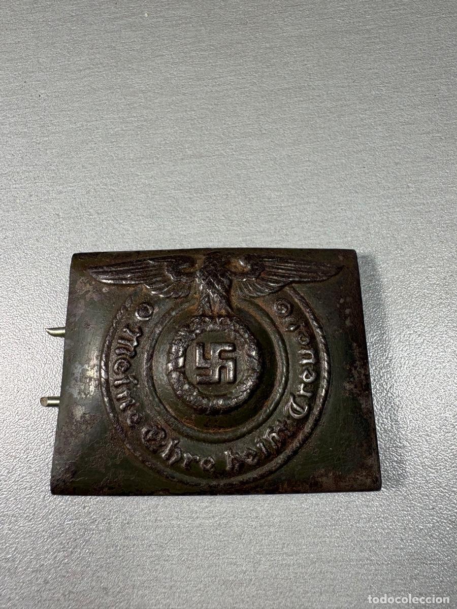 Militaria: Hebilla de tropa de las ss ,reproducci&oacute;n inglesa a&ntilde;os 70