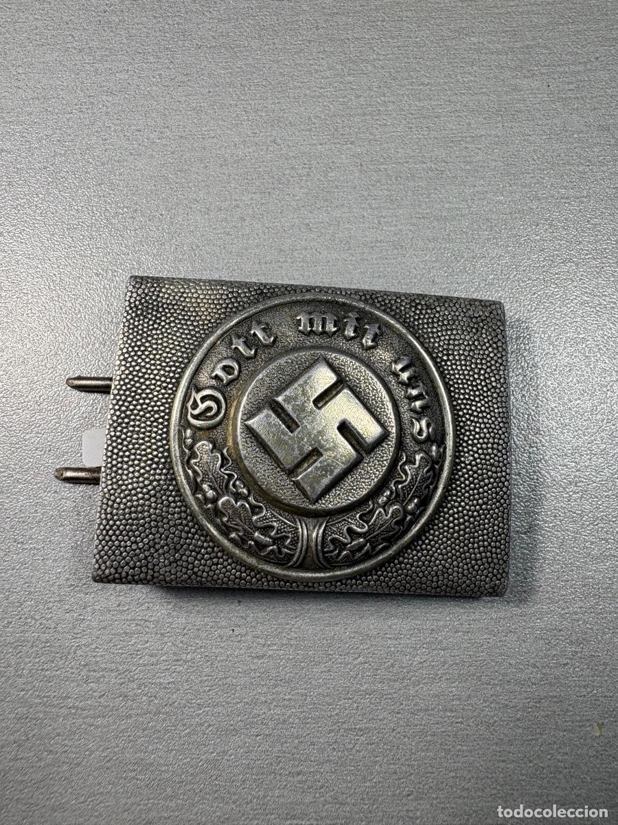 Militaria: Hebilla de cintur&oacute;n polic&iacute;a alemana tercer Reich.Original