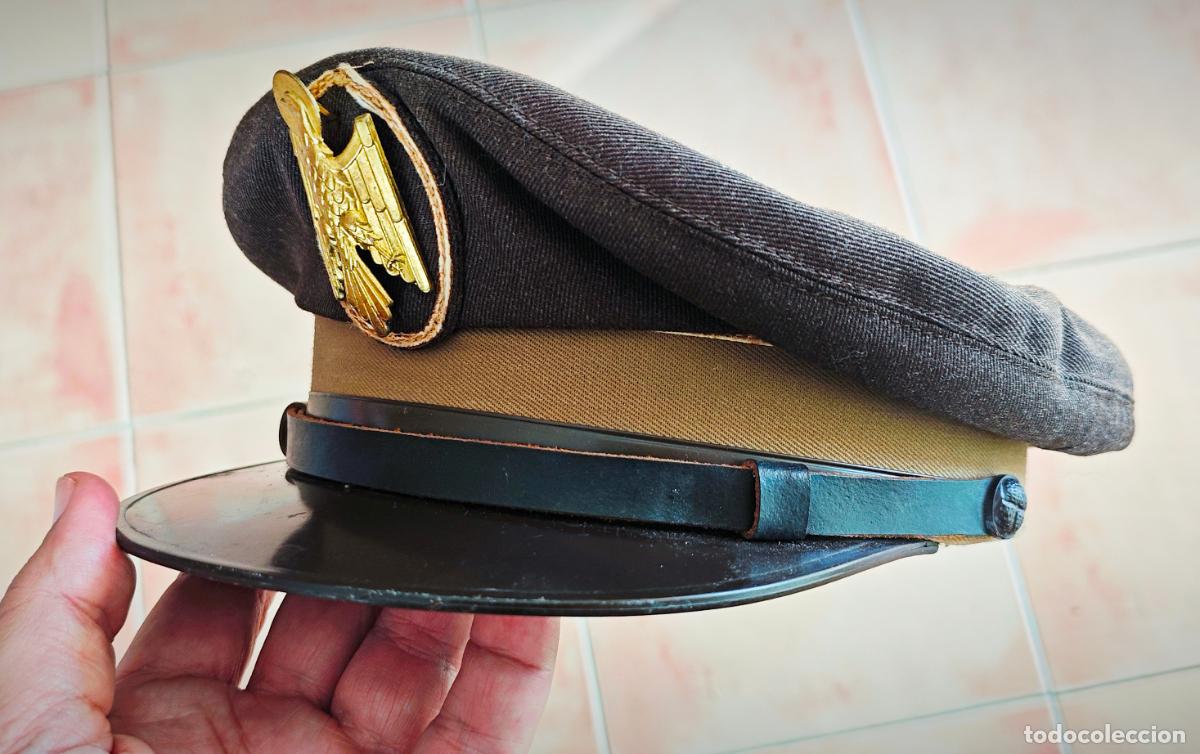 Militaria: GORRA POLIC&Iacute;A ARMADA - POLIC&Iacute;A NACIONAL - MANUFACTURAS VALLE - TALLA N&ordm; 57 - PLATO