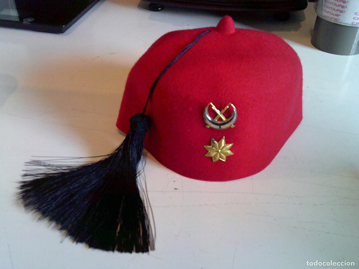 Militaria: Gorro Tarbuch de comandante Regulares n&ordm; 1 Tetuan Tropas N&oacute;madas