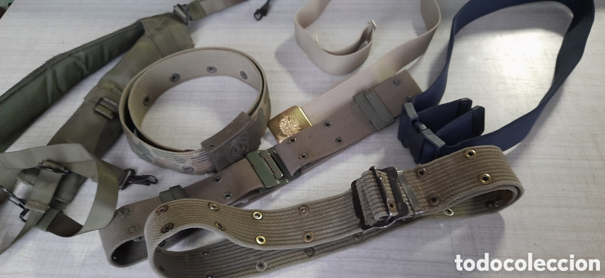 Militaria: Lote de cinturones del ejercito espa&ntilde;ol