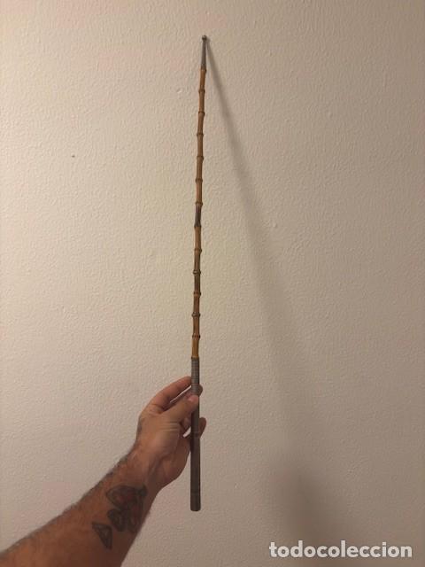 Militaria: FUSTA MILITAR BAMBU DE JAVA POSIBLEMENTE EPOCA ALFONSO XIII / IFNI SAHARA / PLATA