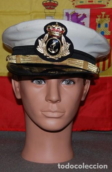 Militaria: GORRA DE PLATO DE OFICIAL DE LA ARMADA ESPA&Ntilde;OLA A&Ntilde;OS 80 EXCELENTE&iexcl;&iexcl;&iexcl;&iexcl;
