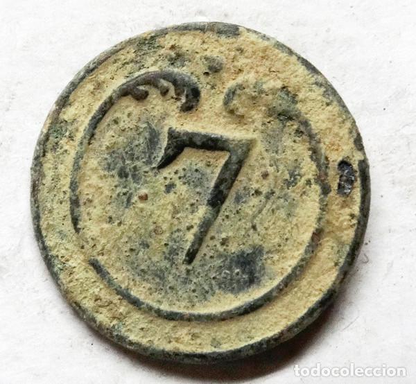 Militaria: GUERRA INDEPENDENCIA: BOT&Oacute;N FRANCES,INFANTER&Iacute;A REG.N&ordm;7 1803-1913.(2)