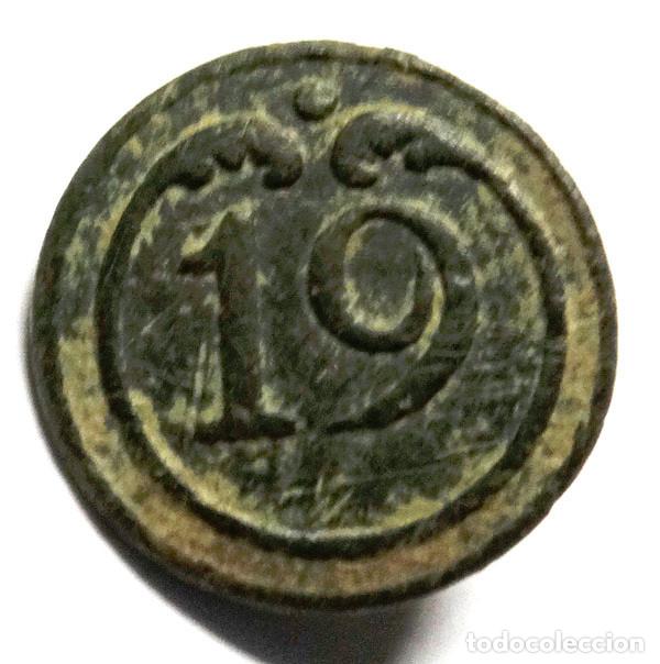 Militaria: GUERRA INDEPENDENCIA: BOT&Oacute;N FRANCES,INFANTER&Iacute;A REG.N&ordm;19 1803-1913.