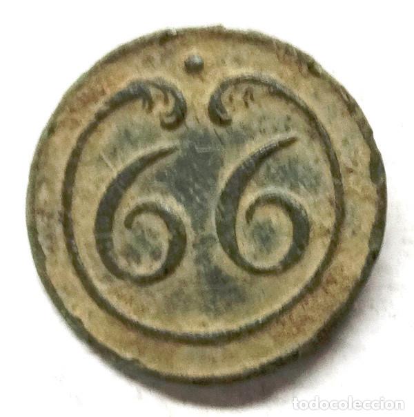Militaria: GUERRA INDEPENDENCIA: BOT&Oacute;N FRANCES,INFANTER&Iacute;A REG.N&ordm;66 1803-1913.(2)