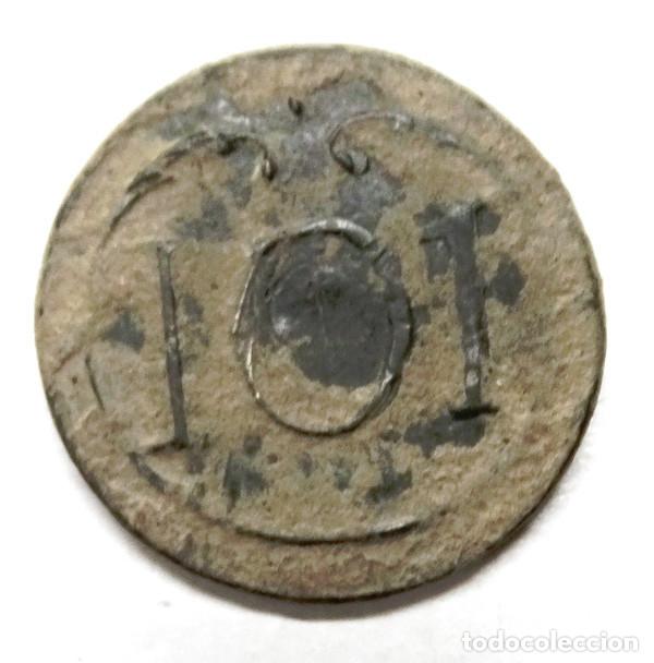 Militaria: GUERRA INDEPENDENCIA: BOT&Oacute;N FRANCES,INFANTER&Iacute;A REG.N&ordm;101 1803-1913.