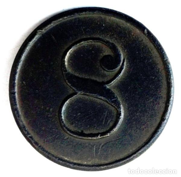 Militaria: BOTON INFANTERIA EN LINEA 1821-1840, REGIMIENTO N&ordm;8