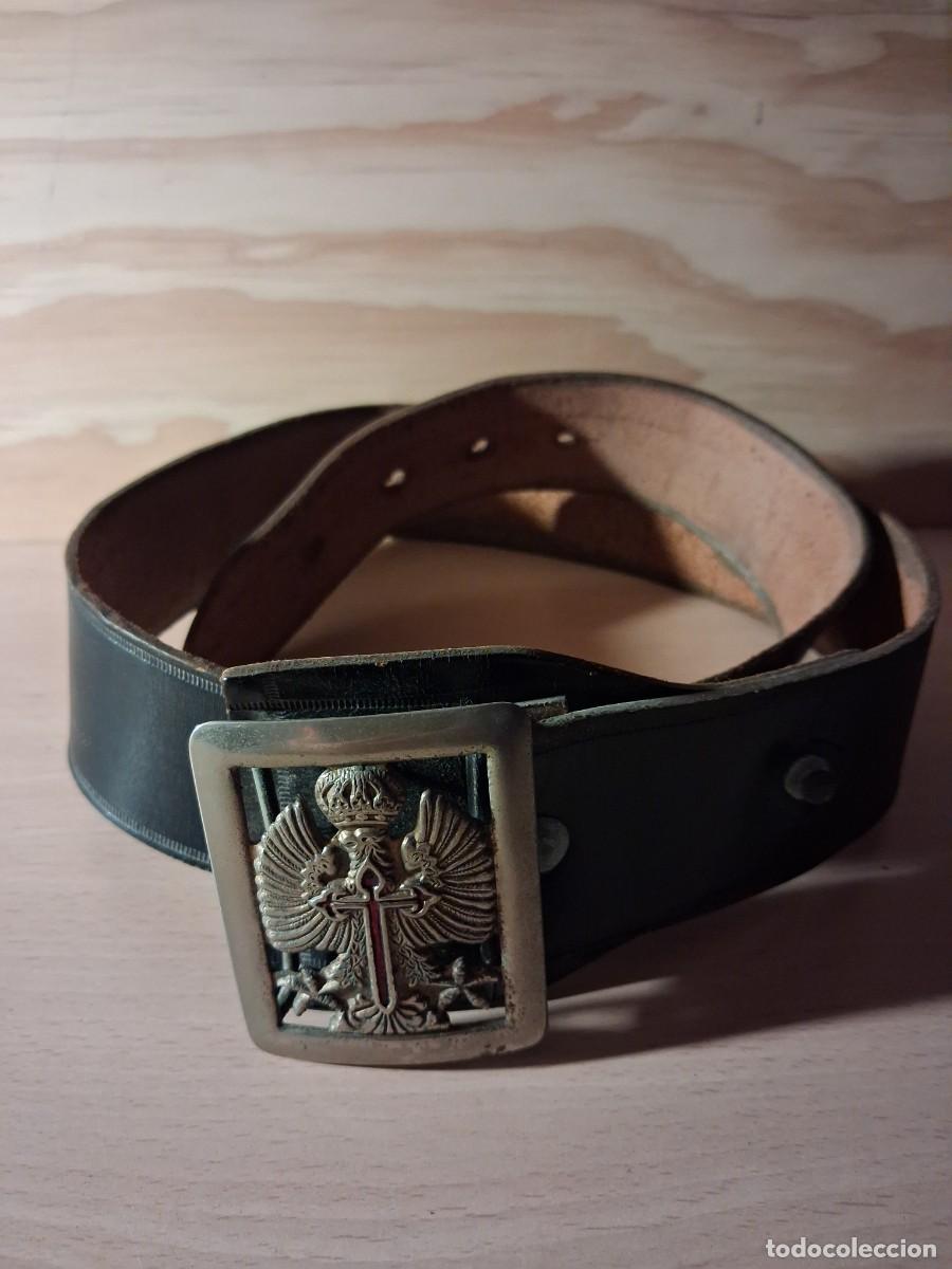 Militaria: Ej&eacute;rcito Espa&ntilde;ol. Cintur&oacute;n de cuero negro