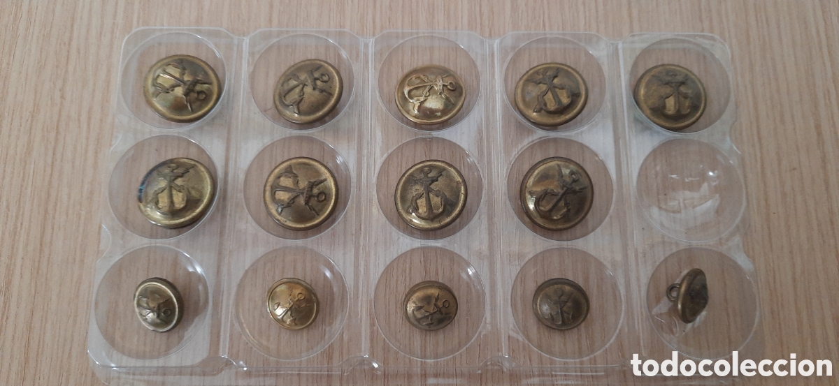 Militaria: 14 botones marina Armada Espa&ntilde;ola epoca republica hasta los 60