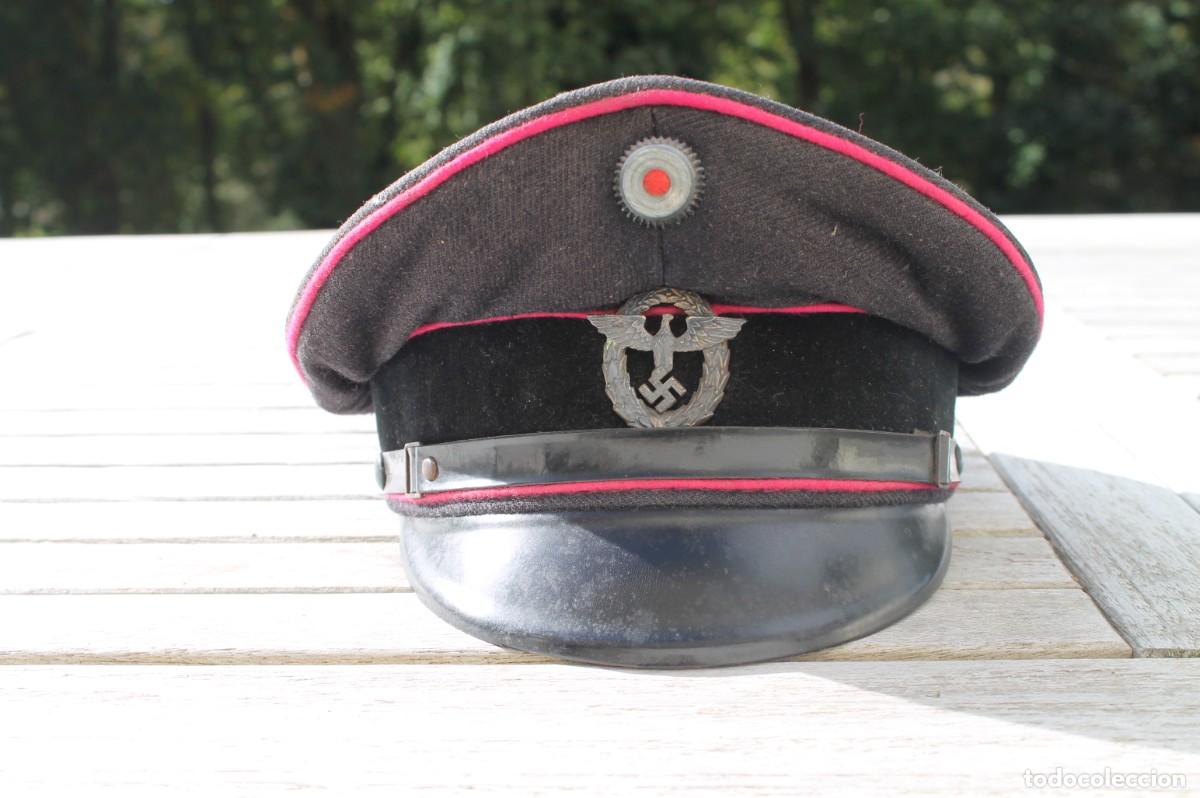 Militaria: GORRA ALEMANA DE BOMBEROS WW2
