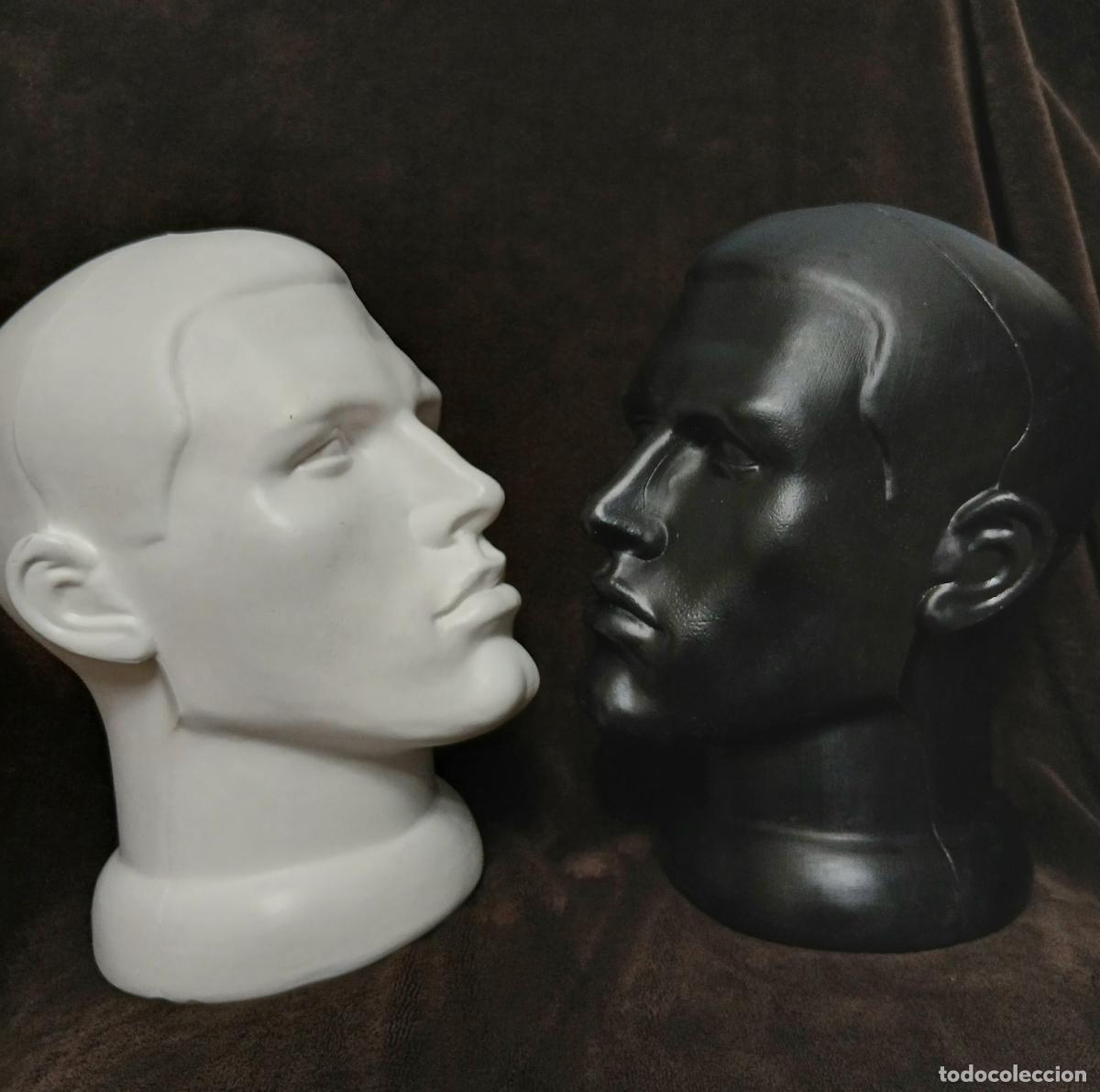 Militaria: Lote 2 cabezas maniqu&iacute; hombre
