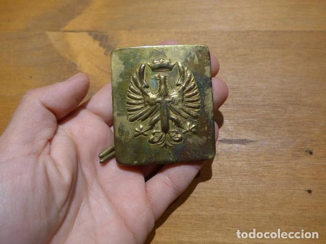 Militaria: Antigua hebilla original del ejercito franquista, epoca de Franco