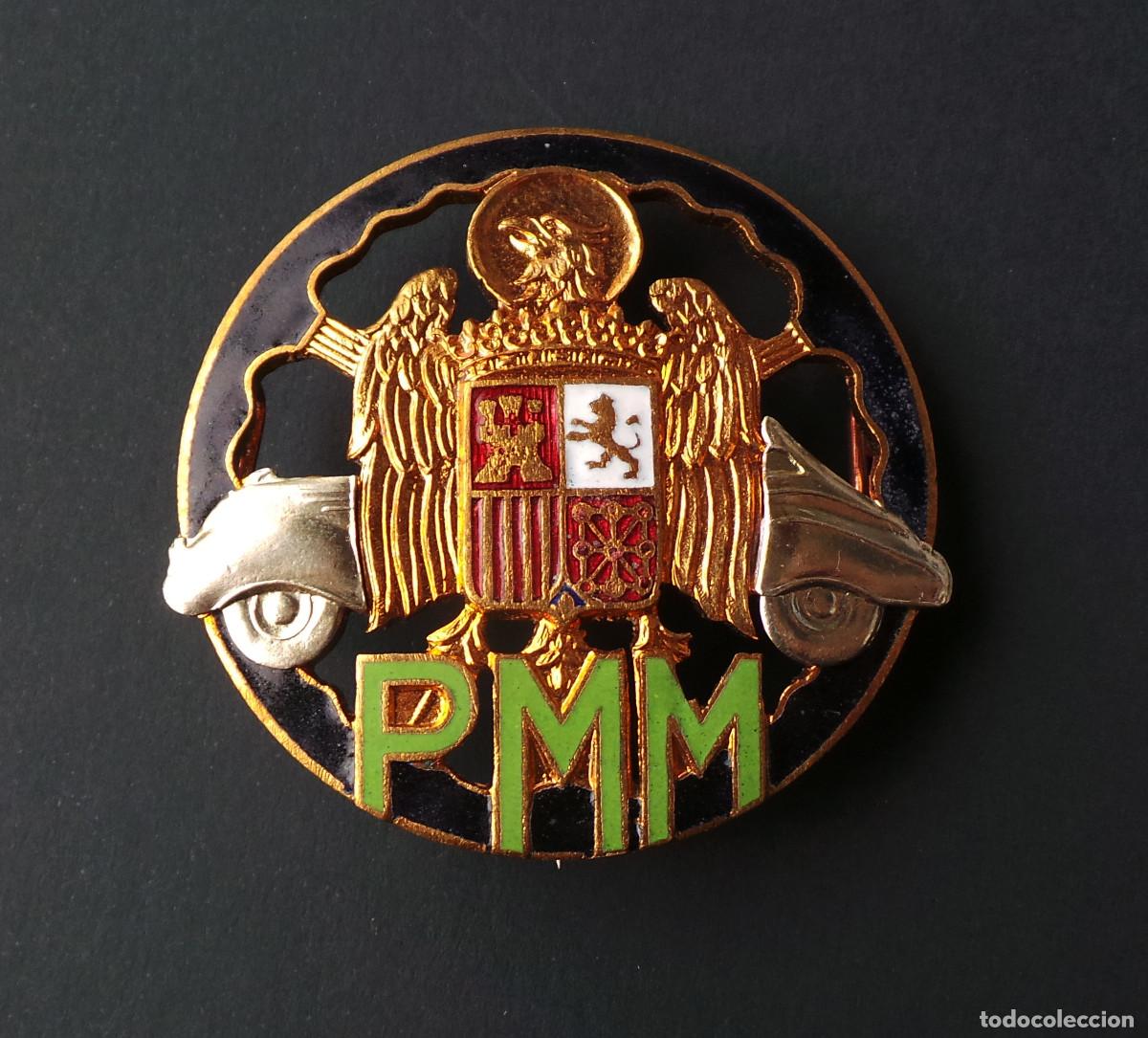 Militaria: PLACA O DISTINTIVO DE PECHO DE CONDUCTOR DEL PARQUE M&Oacute;VIL MINISTERIAL (PMM)