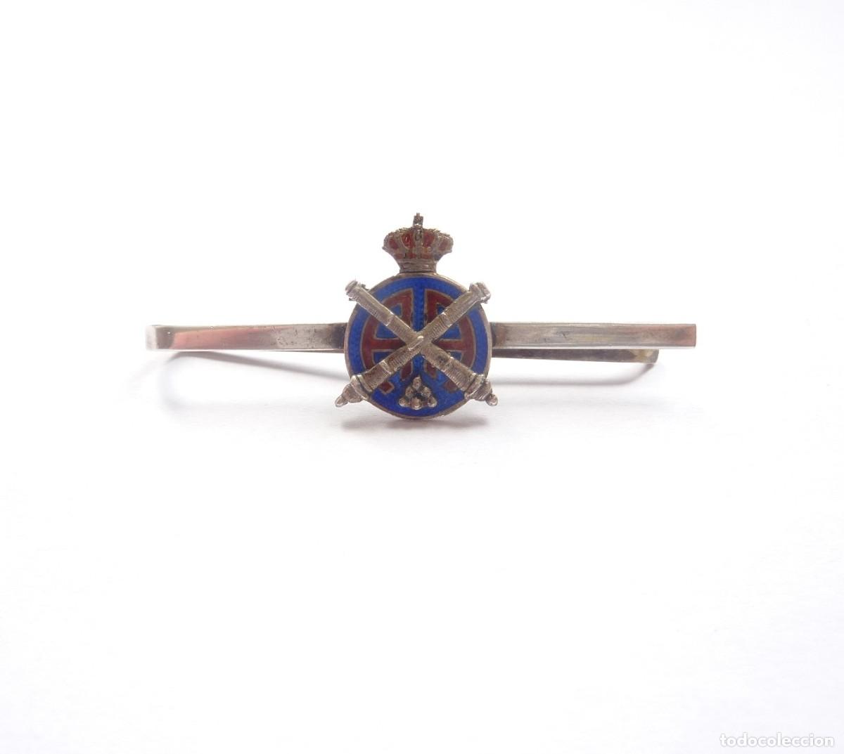 Militaria: Pisacorbatas Academia de Artiller&iacute;a - Pasacorbatas promoci&oacute;n 214 - 1922 - 1972. Pasador corbatas