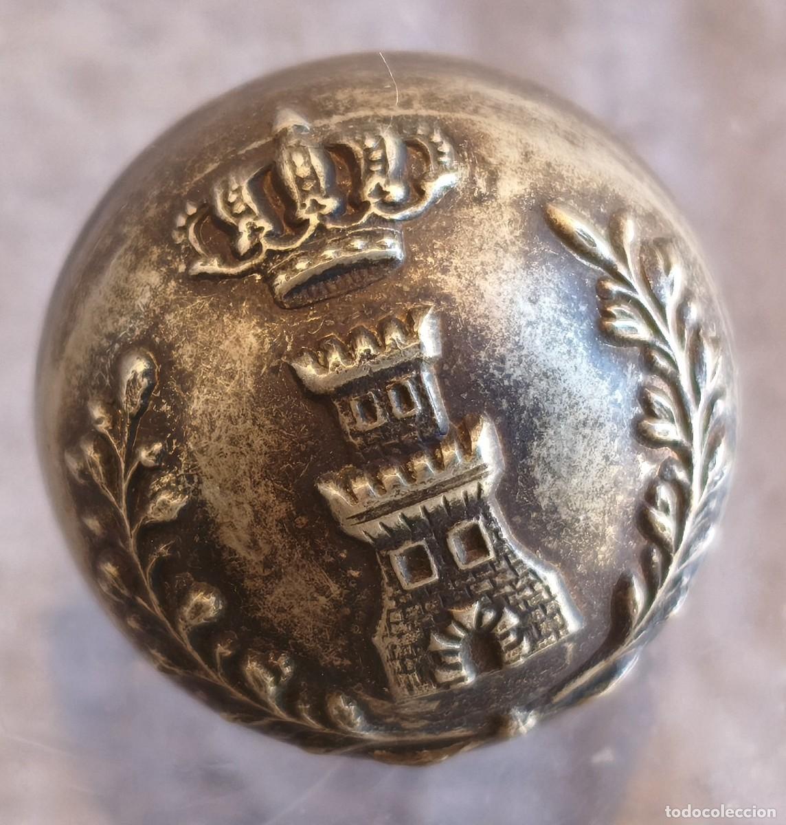 Militaria: Antiguo bot&oacute;n. Ingenieros. Fabricado por Lucas S&aacute;enz. Madrid.