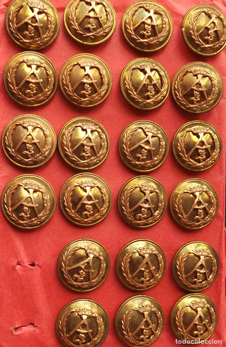Militaria: LOTE DE BOTONES, ARQUITECTOS &Eacute;POCA DE FRANCO. 1,5 CM DI&Aacute;METRO. APROX.