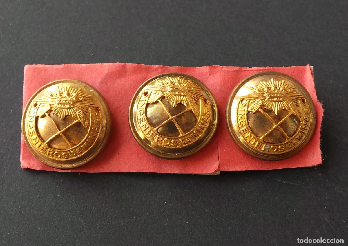 Militaria: LOTE DE BOTONES. INGENIEROS DE MONTES - ALFONSO XIII - 2,1 CM DE DI&Aacute;METRO.