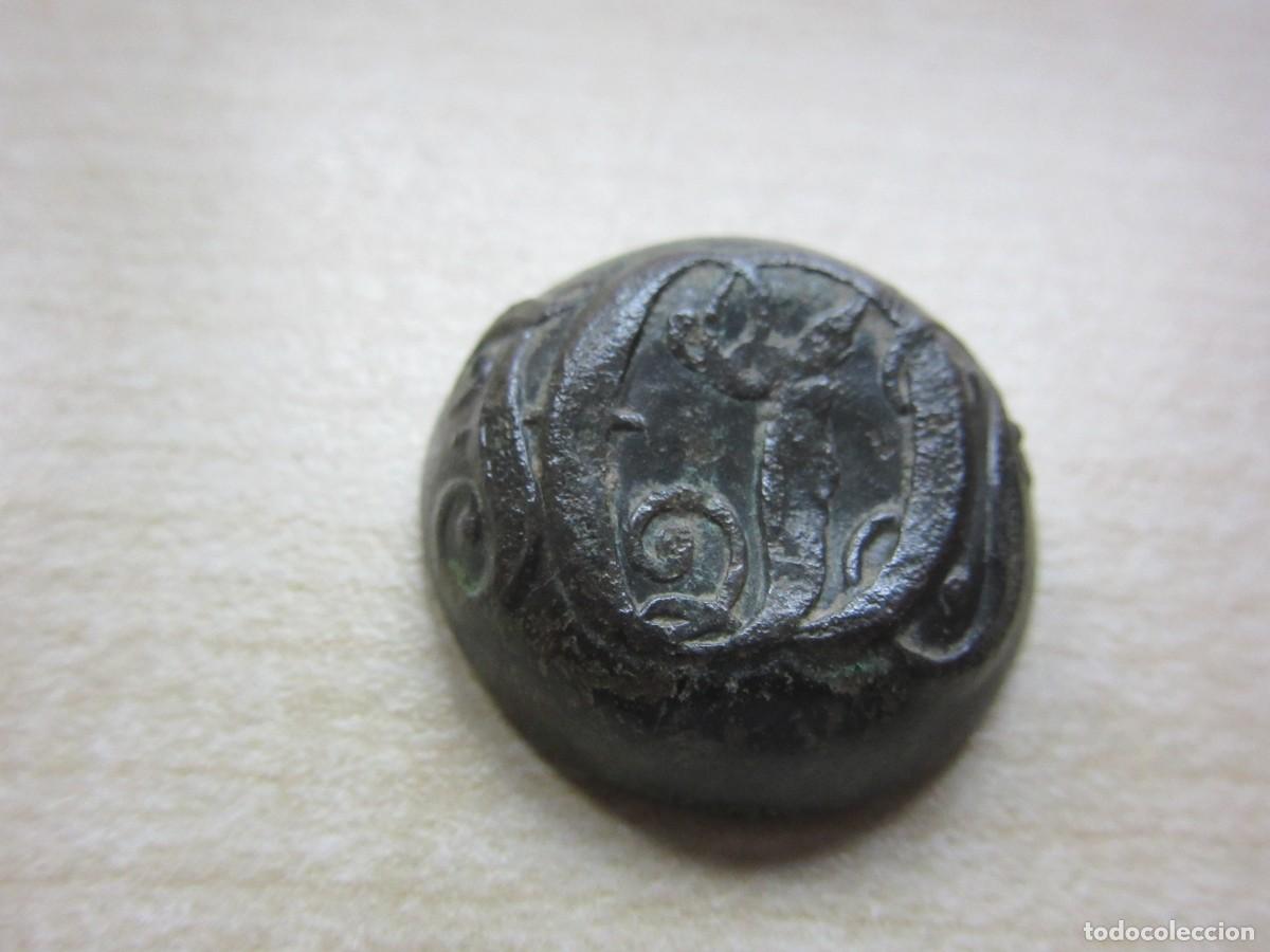 Militaria: Bot&oacute;n de H&uacute;sares de Pav&iacute;a Bronce Hacia 1840 Di&aacute;metro 2 cm