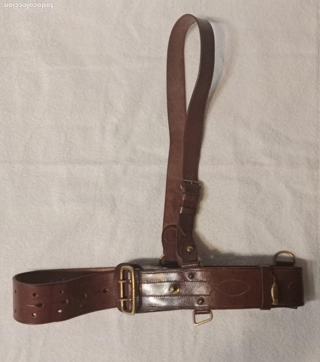 Militaria: SAM BROWNE, CINTURON MILTAR, BRITANICO, AUTENTICO, CUERO MARRON, 104 cm CINTURA