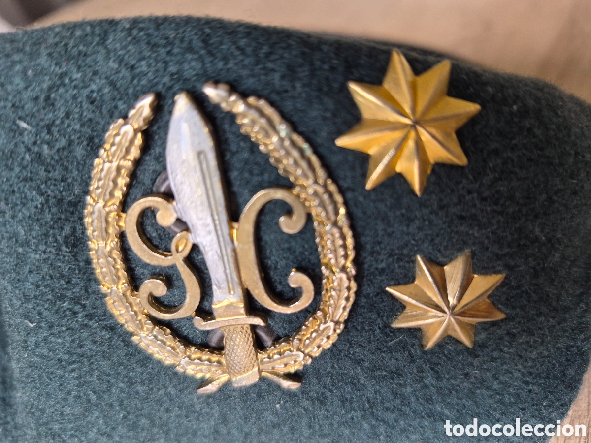 Militaria: BOINA DE LA GUARDIA CIVIL - G.A.R. - Teniente Coronel - Angel Gabard&oacute;s - Talla 57 Original de &Eacute;poca