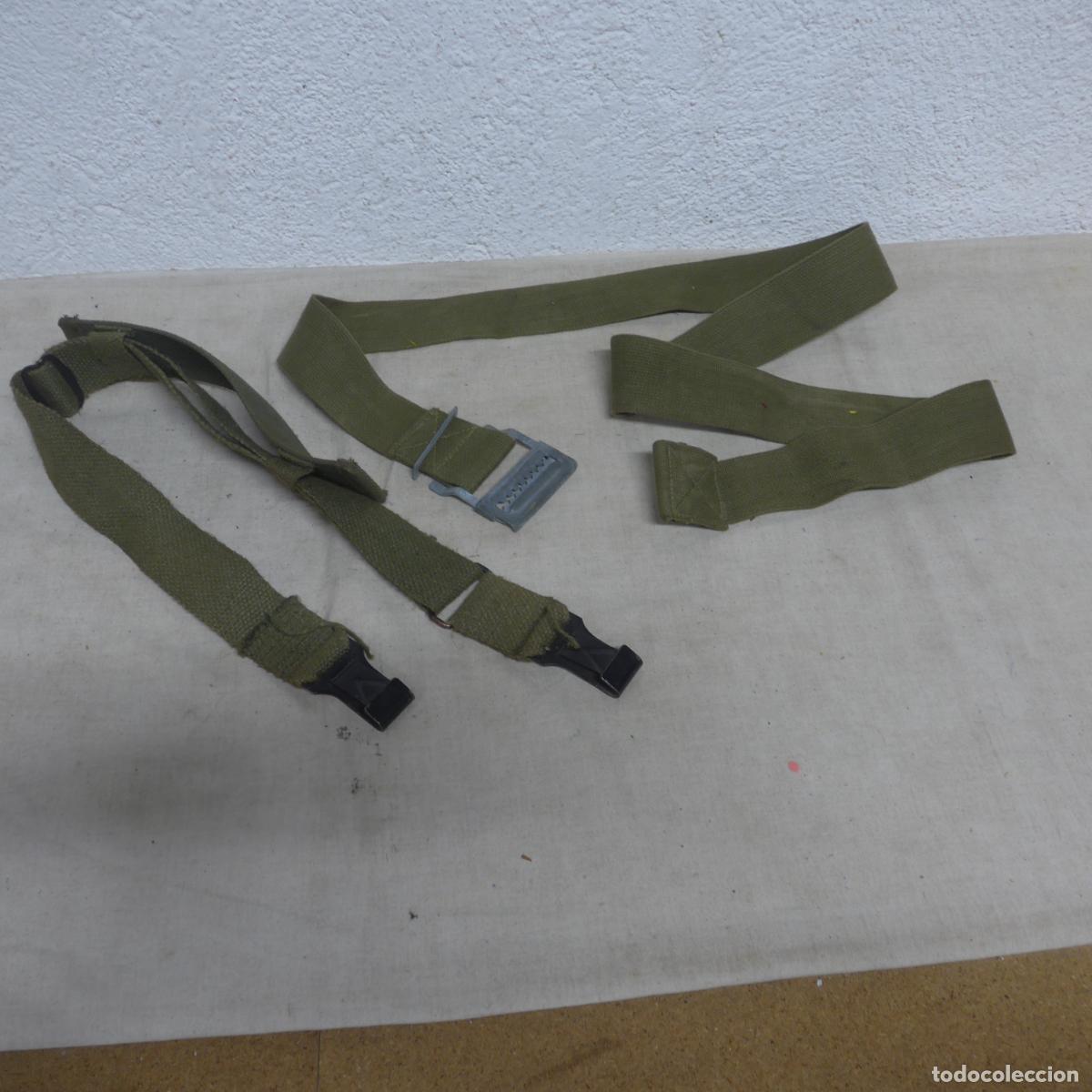 Militaria: Antiguo cinturon y trincha militar a identificar