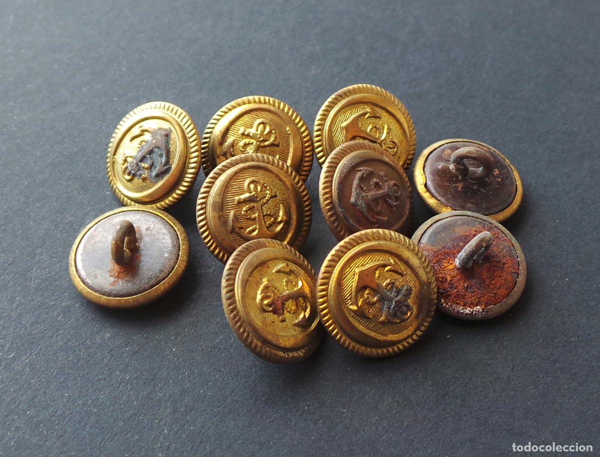 Militaria: LOTE DE BOTONES MARINA, ARMADA.- 1,2 CM DE DI&Aacute;METRO