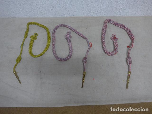 Militaria: Lote de 3 antiguos cordon militar extranjero a identificar