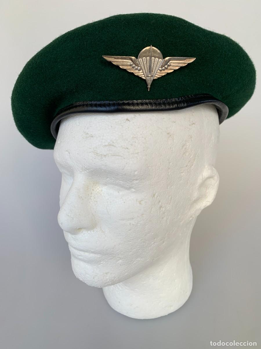 Militaria: Boina Verde Paracommando Belga Paracaidista Comando Ej&eacute;rcito B&eacute;lgica VTG 80s