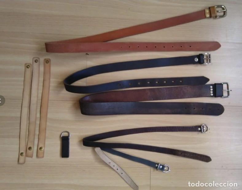 Militaria: Lote cinturones y correas de cuero vintage