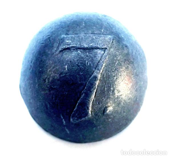 Militaria: BOTON DE CABALLER&Iacute;A: LANCEROS N&ordm;7. 1846-1850