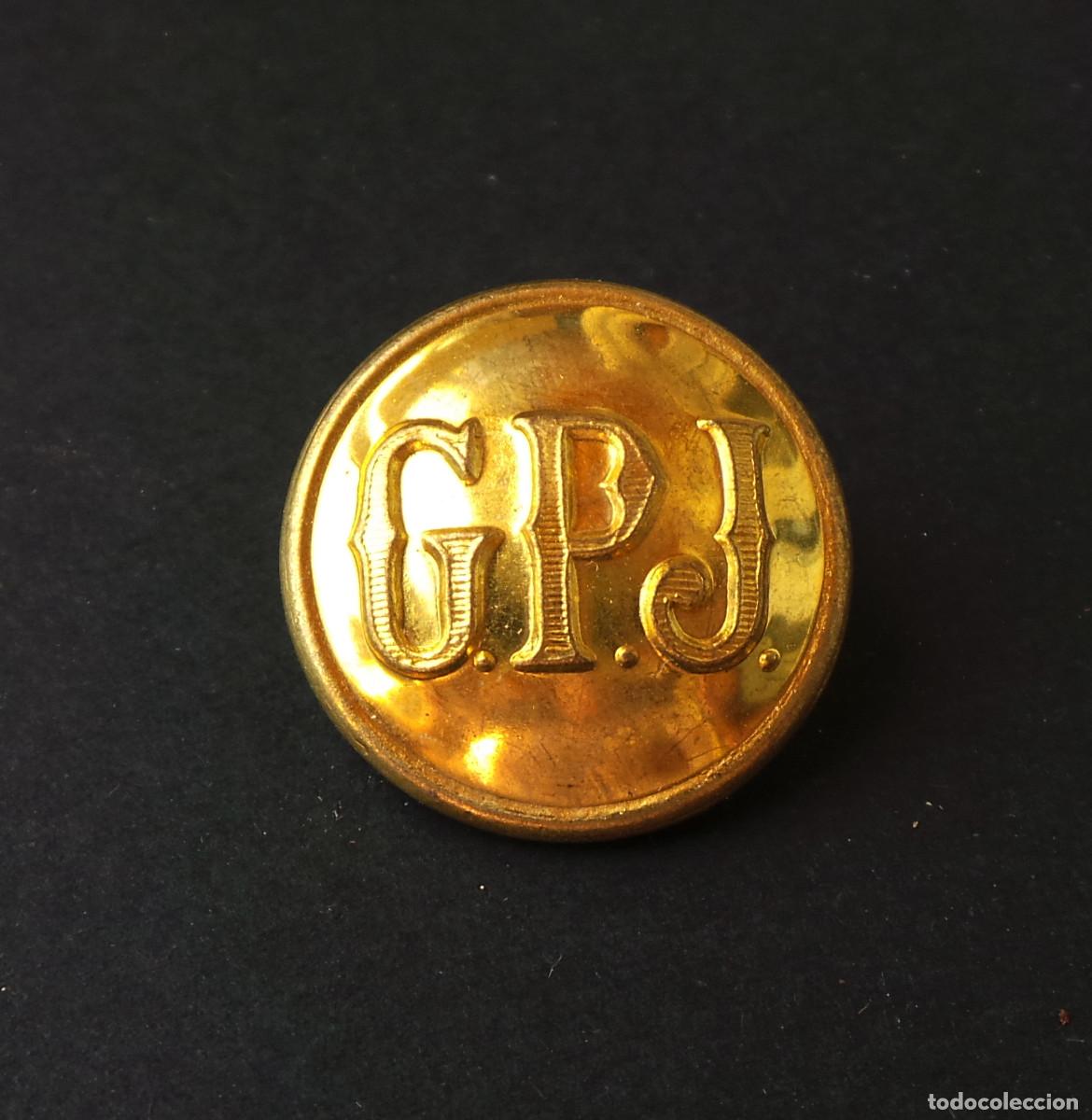 Militaria: BOT&Oacute;N GUARDIA DE PARQUES Y JARDINES, 2,4 CM DE DI&Aacute;METRO. APROX.